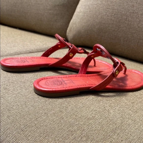 Tory Burch Red Miller Sandals for Women Size 9 - Picture 7 of 9